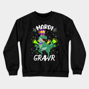 Mardi Gras Dinosaur Costume Gift Crewneck Sweatshirt